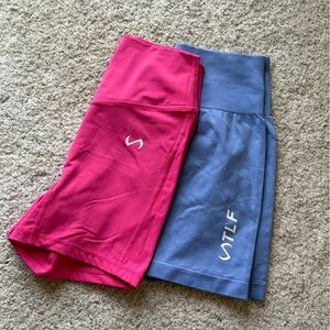 TLF Women's Bike Shorts - Pink and Blue